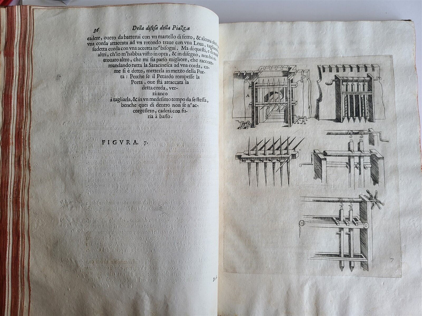 1654 ILLUSTRATED MILITARY FORTIFICATIONS DIFESA ET OFFESA DELLE PIAZZE antique