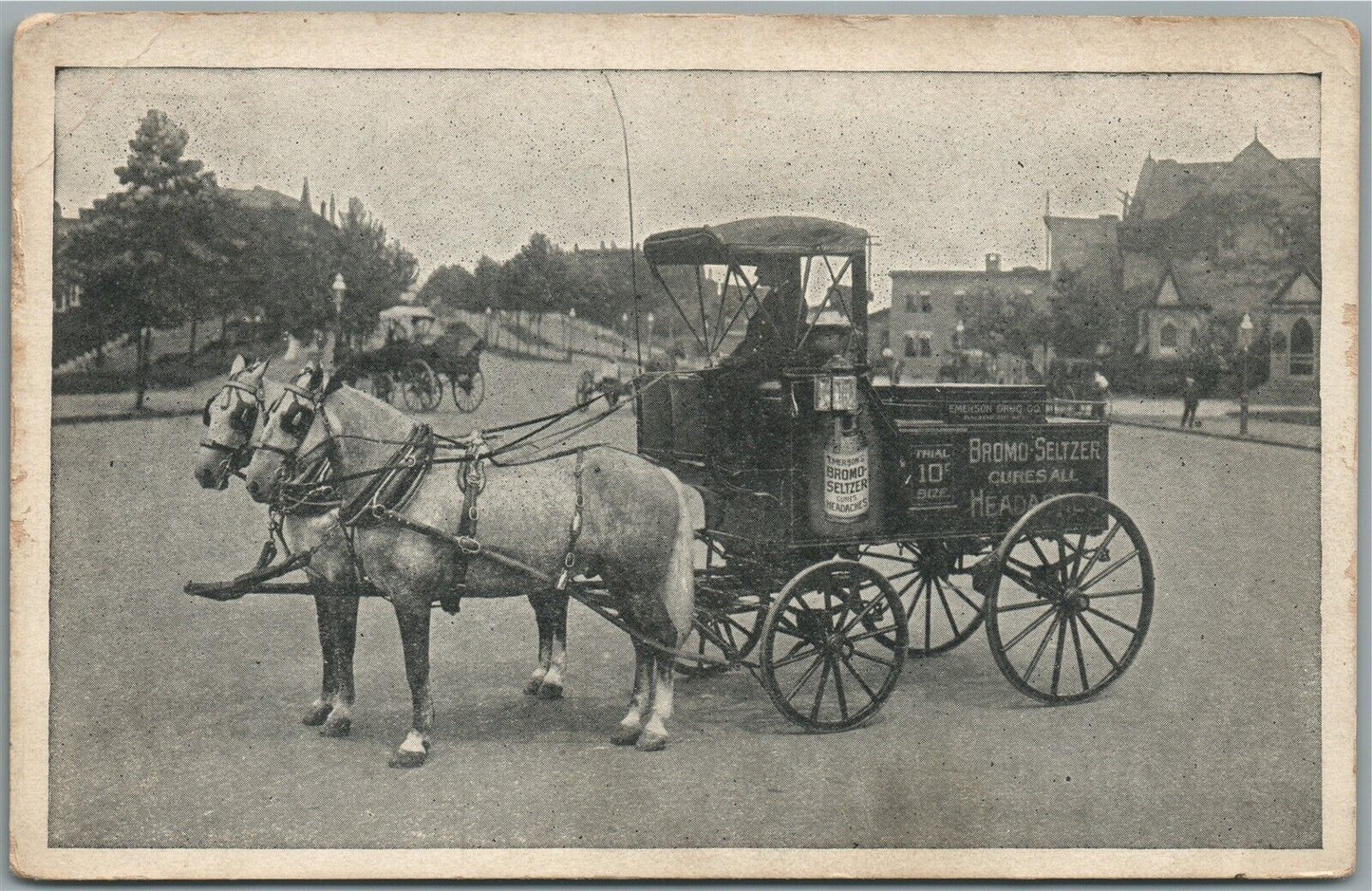 BROMO-SELTZER ADVERTISING ANTIQUE POSTCARD