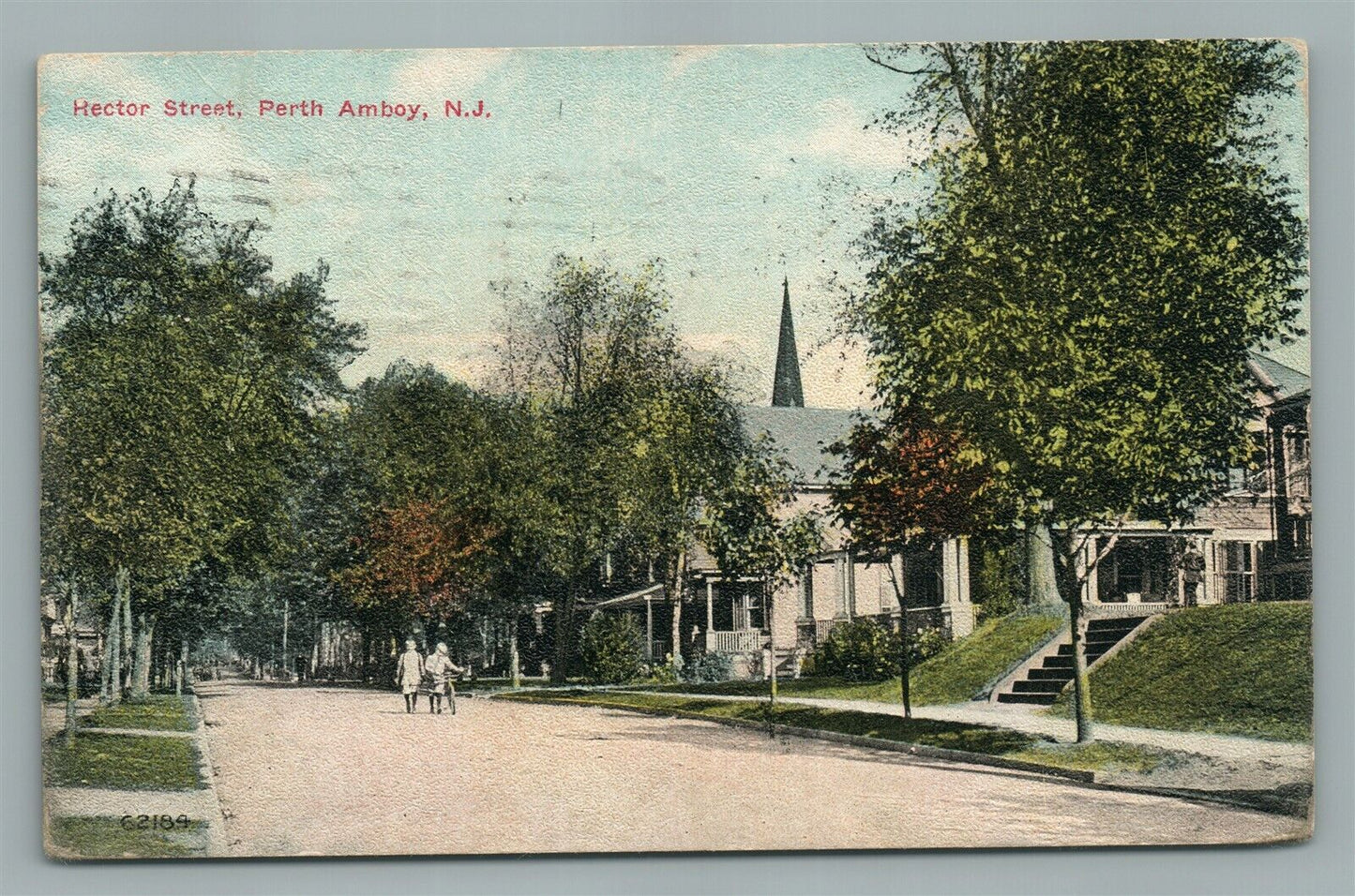 PERTH AMBOY NJ HECTOR STREET ANTIQUE POSTCARD