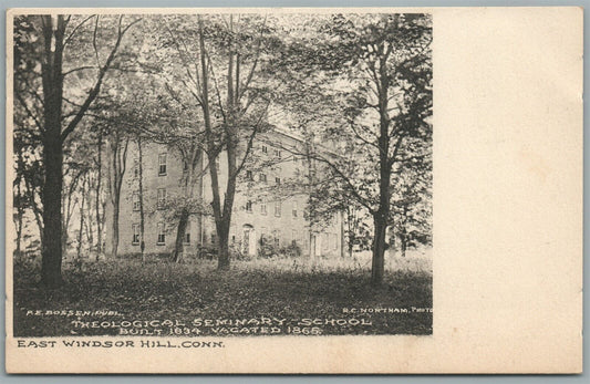 EAST WINDSOR HILL CT THEOLOGICAL SEMINARY SCHOOL ANTIQUE POSTCARD