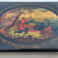 RUSSIAN MSTERA LACQUER BOX HAND PAINTED VINTAGE unique