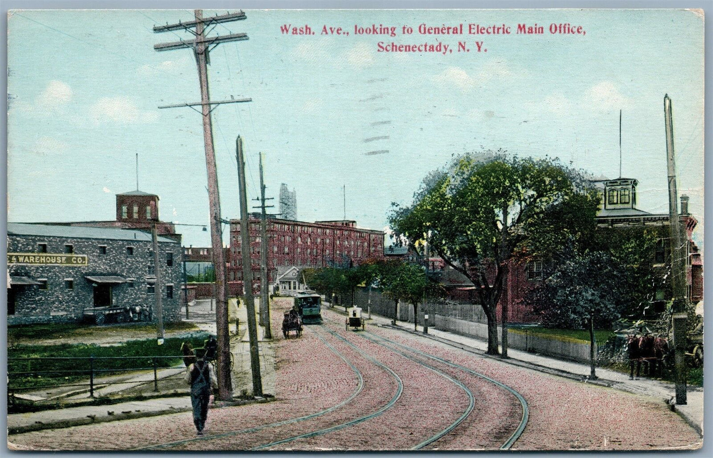 SCHENECTADY NY GENERAL ELECTRIC MAIN OFFICE ANTIQUE POSTCARD