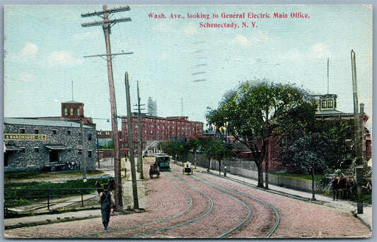SCHENECTADY NY GENERAL ELECTRIC MAIN OFFICE ANTIQUE POSTCARD