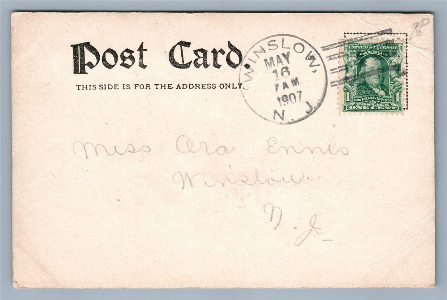 BRIDGETON NJ COMMERCE STREET ANTIQUE POSTCARD