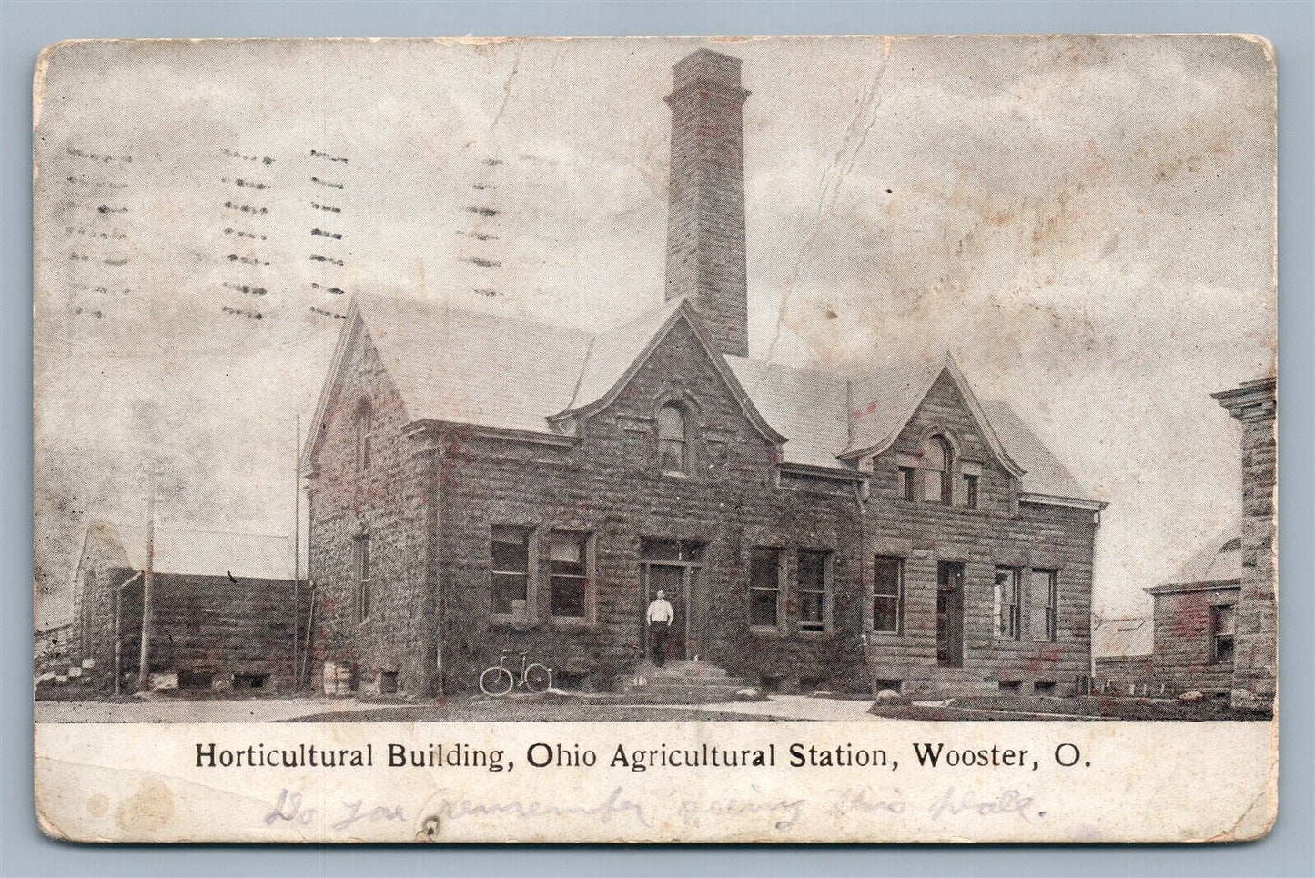 WOOSTER OHIO AGRICULTURAL STATION HORTICULTURAL BUILDING 1908 ANTIQUE POSTCARD