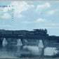 JUST LEAVING ADAMS NY train railway railroad 1907 ANTIQUE POSTCARD