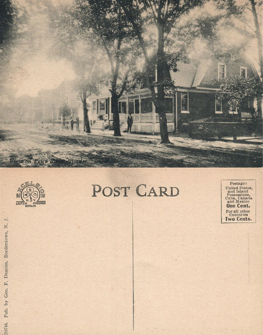 BORDENTOWN N.J. PRICE STREET ANTIQUE POSTCARD