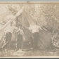3 BOYS IN A CAMP ANTIQUE REAL PHOTO POSTCARD RPPC