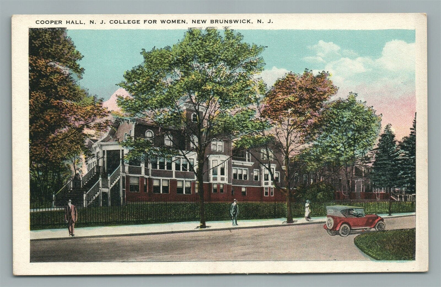 NEW BRUNSWICK NJ COLLEGE FOR WOMEN COOPER HALL ANTIQUE POSTCARD