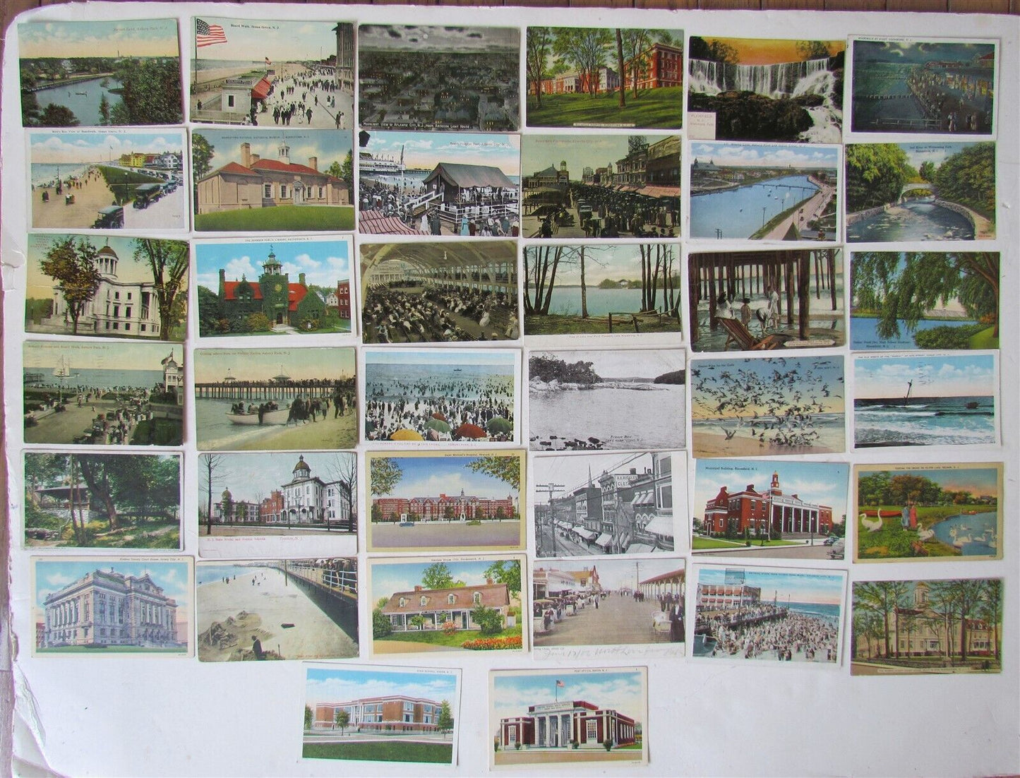 NEW JERSEY lot of 38 NY ANTIQUE POSTCARDS