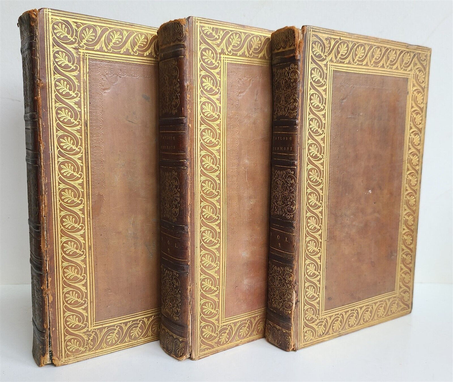 1816 DISCOURSES on VARIOUS SUBJECTS by J. TAYLOR 3 VOLS antique BOSTON AMERICANA