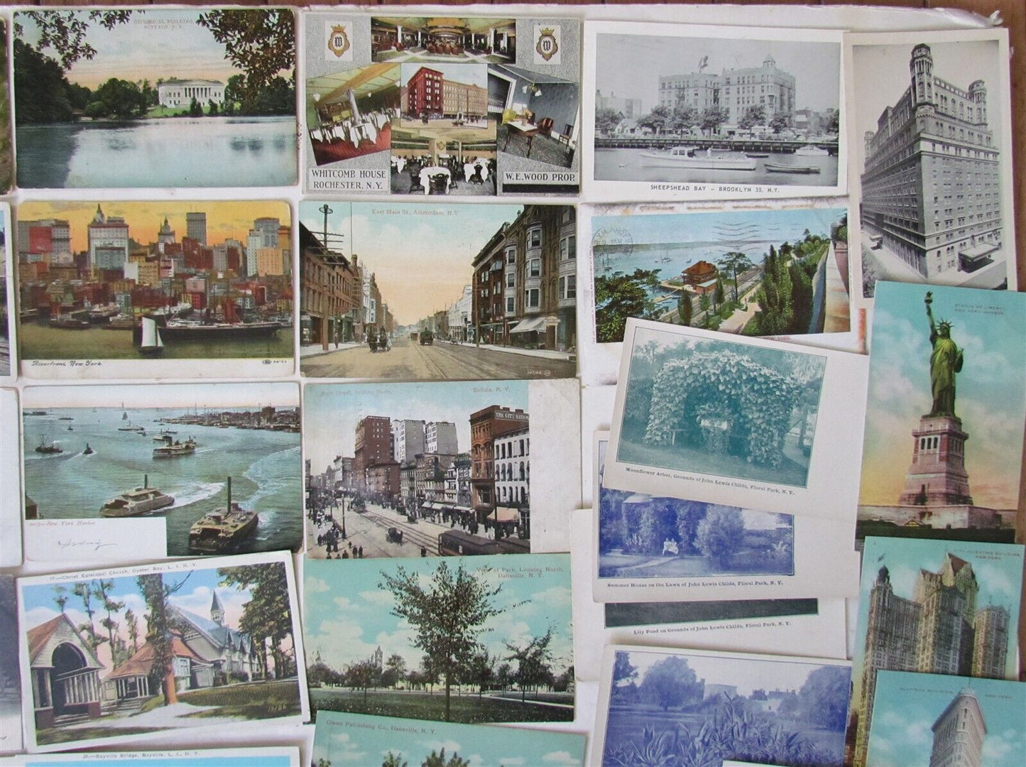 NEW YORK STATE lot of 56 NY ANTIQUE POSTCARDS