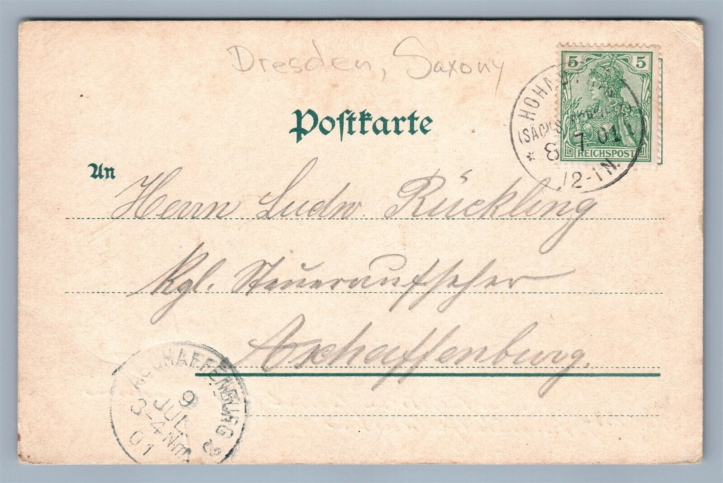 POLENZTHAL GERMANY CASERNE DURITTE ANTIQUE POSTCARD DRESDEN SAXONY