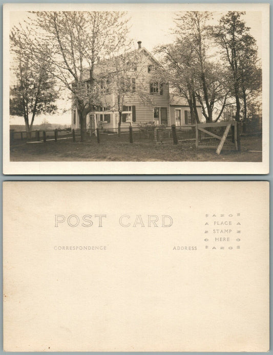 VILLAGE HOME ANTIQUE REAL PHOTO POSTCARD RPPC