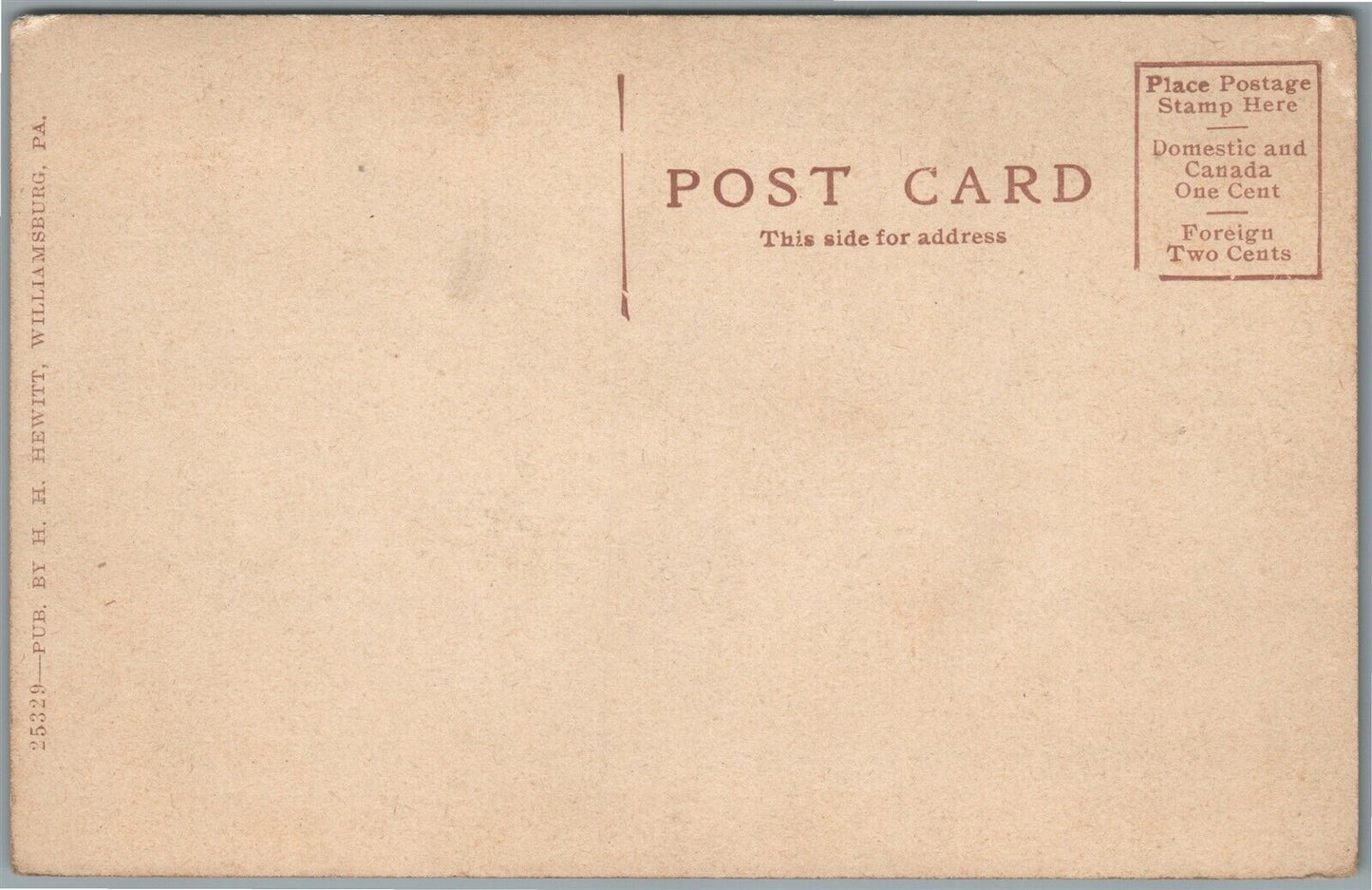 WILLIAMSBURG PA DETWILER BUILDING ANTIQUE POSTCARD