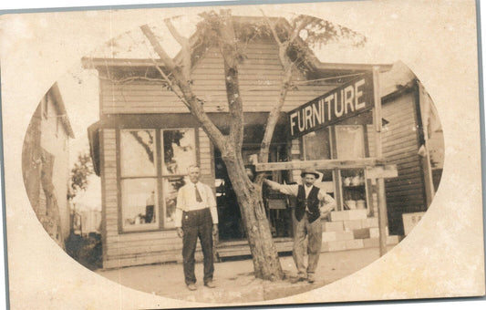 FURNITURE STORE ANTIQUE REAL PHOTO POSTCARD RPPC