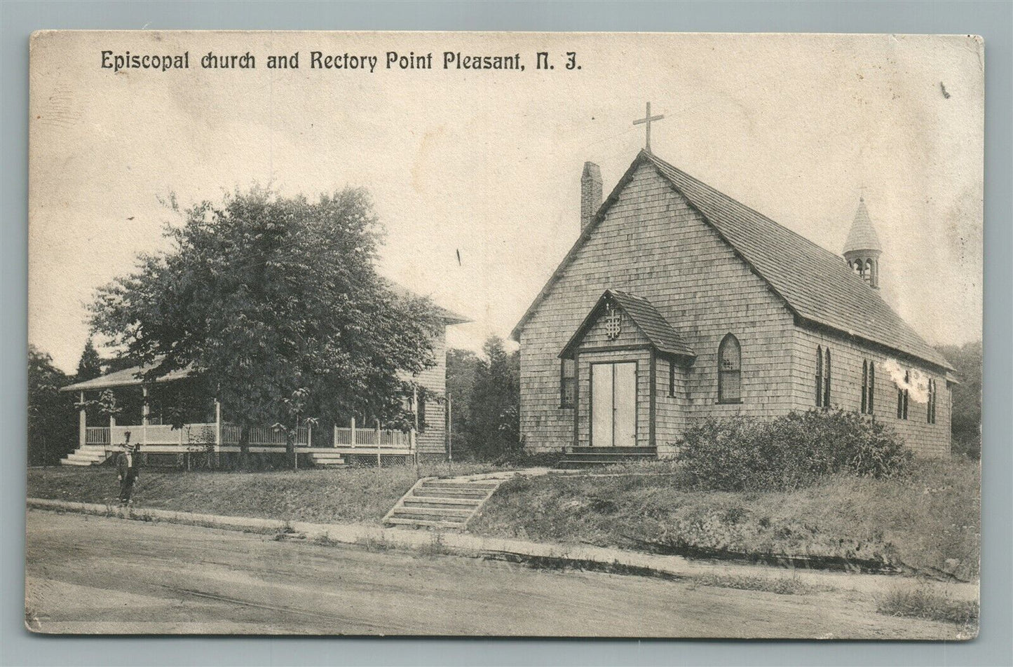 POINT PLEASANT NJ EPISCOPAL CHURCH ANTIQUE POSTCARD