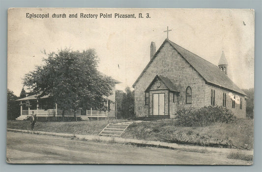 POINT PLEASANT NJ EPISCOPAL CHURCH ANTIQUE POSTCARD