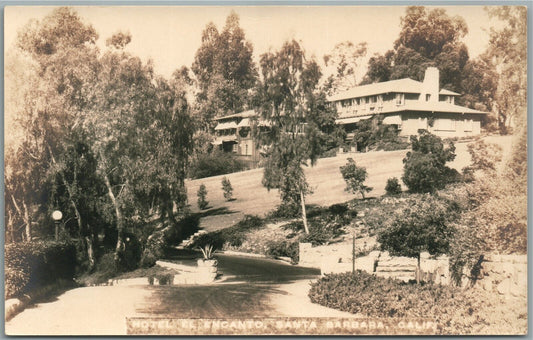 SANTA BARBARA CA HOTEL EL ENCANTO ANTIQUE REAL PHOTO POSTCARD RPPC