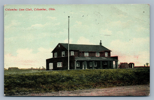 COLUMBUS OH GUN CLUB 1916 ANTIQUE POSTCARD