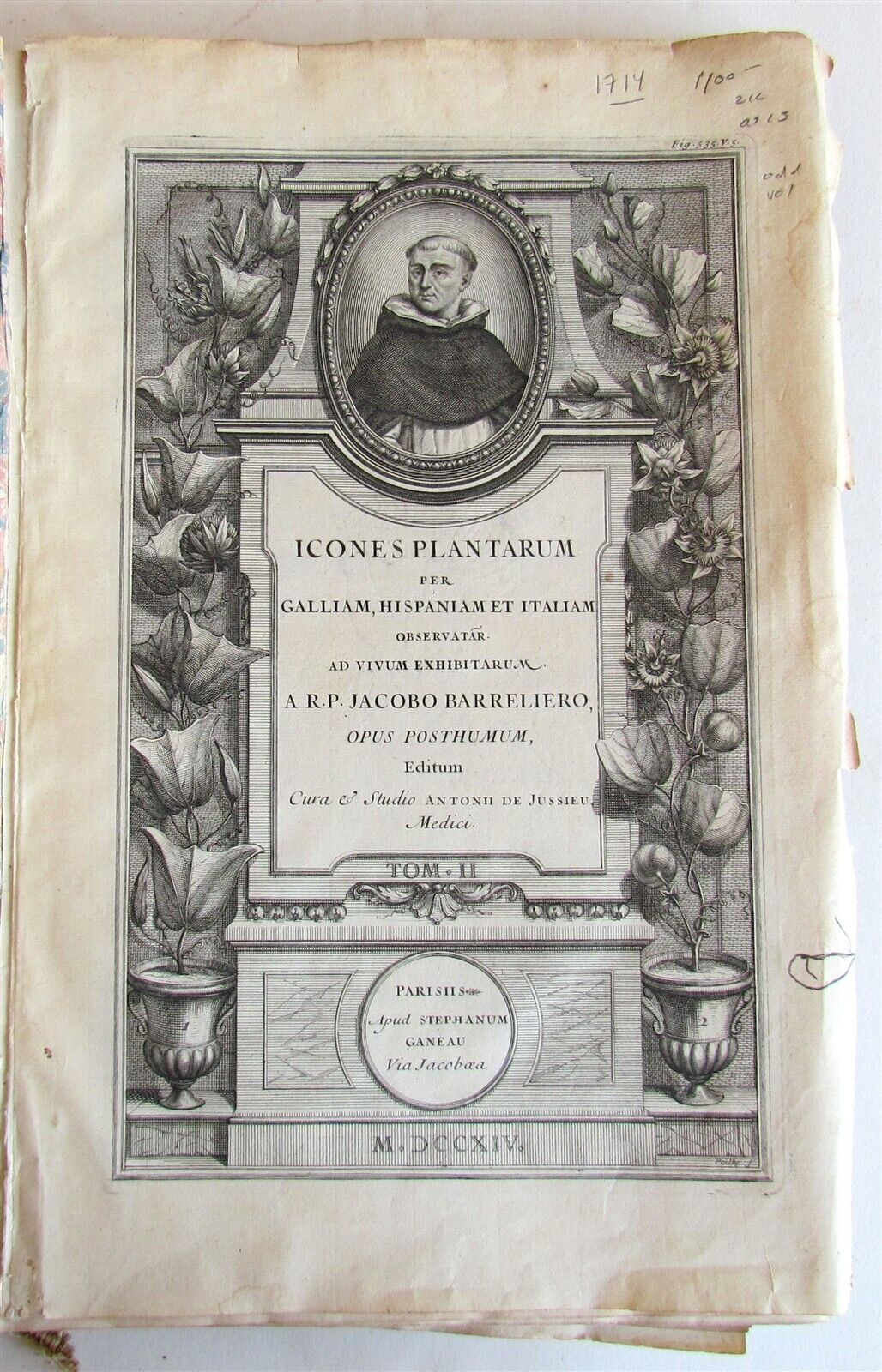 1714 ICONES PLANTARUM per GALLIAM HISPANIAM et ITALIAM Jacques BARRELIER antique