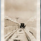 MORRISVILLE NY 1923 SNOWY ROAD ANTIQUE REAL PHOTO POSTCARD RPPC