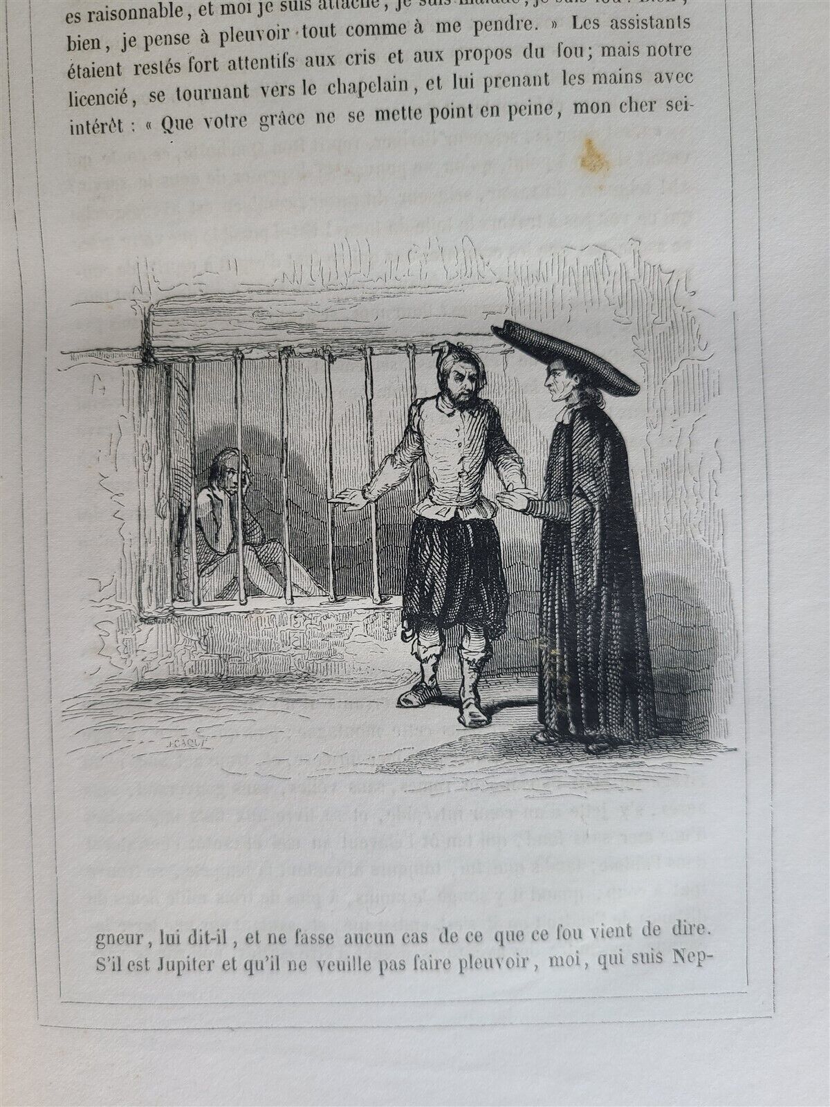 1836 DON QUICHOTTE DE LA MANCHE MIGUEL de CERVANTES 2 VOLS antique ILLUSTRATED