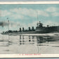 MILITARY SHIP US DESTROYER STARRATT ANTIQUE POSTCARD