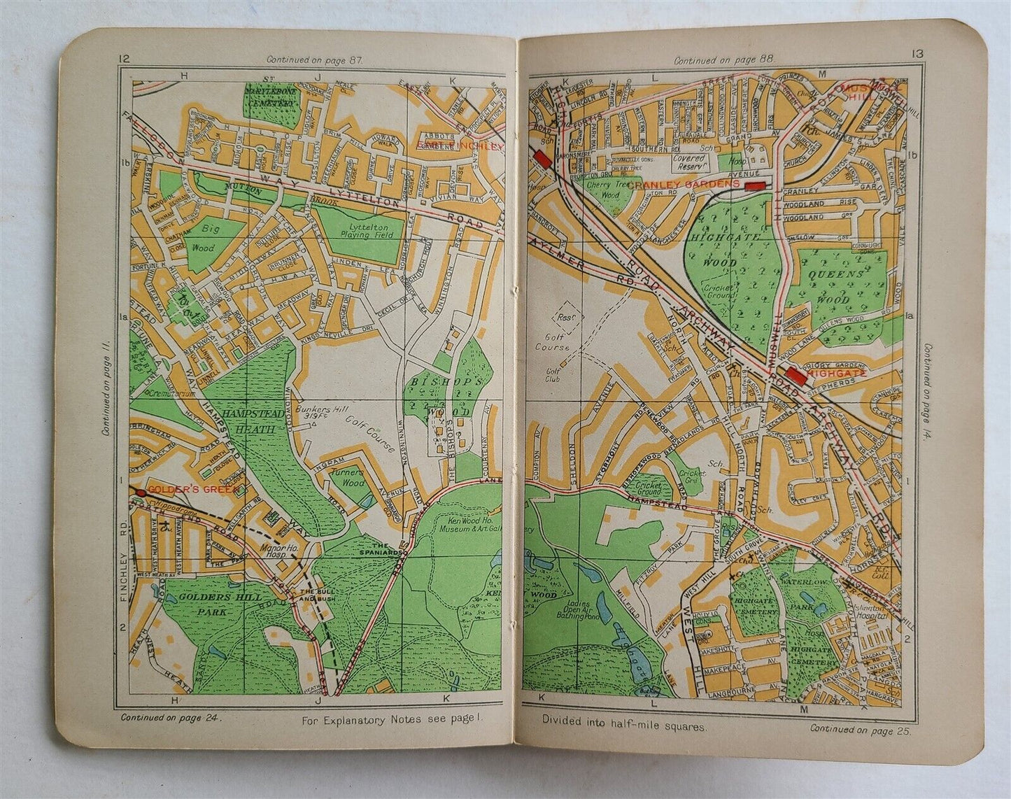 AUTHENTIC ATLAS & GUIDE TO LONDON and SUBURBS antique