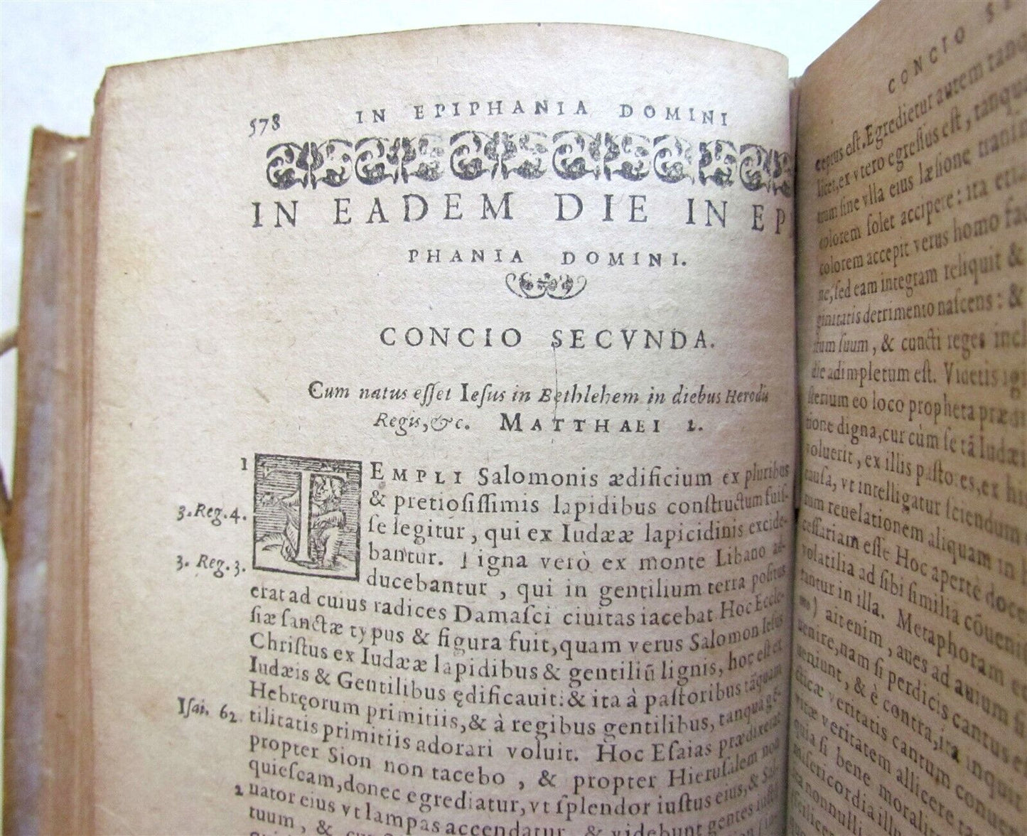 1588 CONCIONUM QUADRUPLICIUM DOMINICARUM by PHILIPPO DIEZ antique VELLUM BOUND