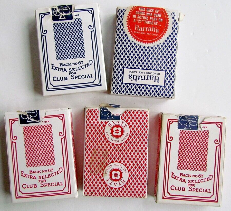 LOT OF 5 DECKS BEE PLAYING CARDS SQUEEZERS No.92 by CONSOLIDATED DOUGHERTY