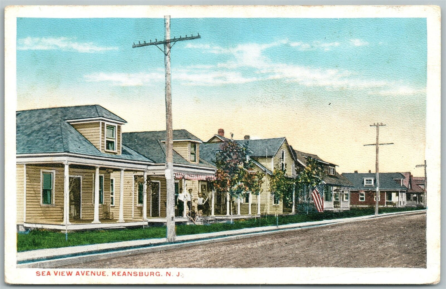 KEANSBURG NJ SEAVIEW AVENUE ANTIQUE POSTCARD