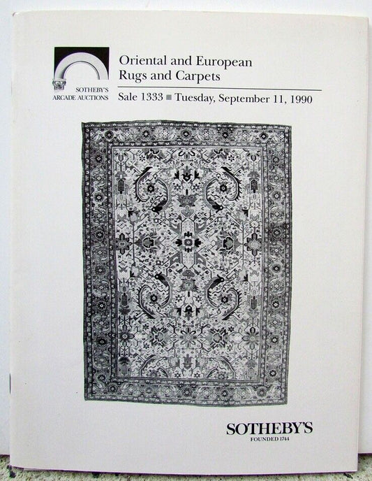 ORIENTAL & EUROPEAN RUGS & CARPETS 1990 SOTHEBY'S AUCTION CATALOGUE