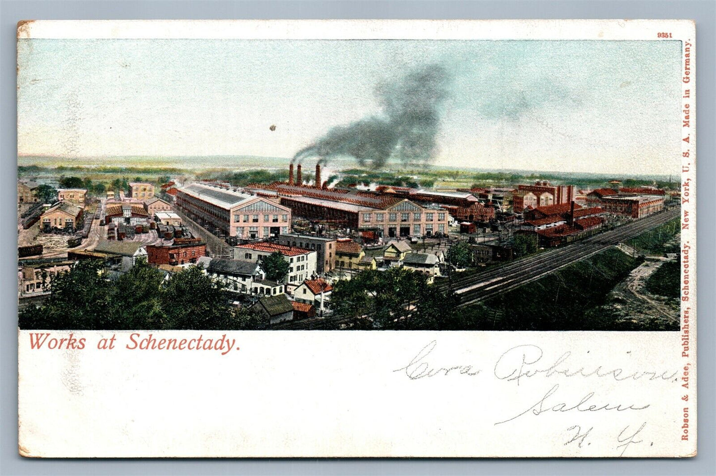 SCHENECTADY NY WORKS ANTIQUE POSTCARD