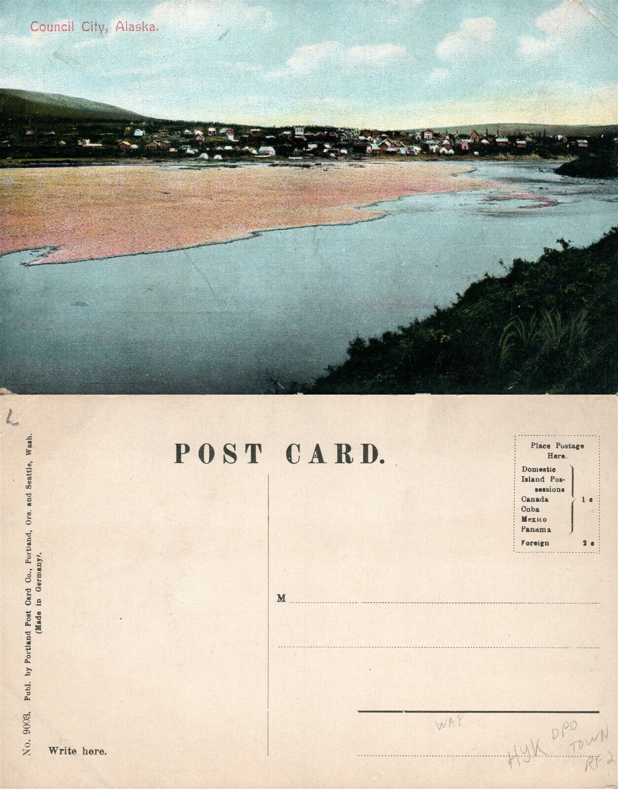 COUNCIL CITY AK ANTIQUE POSTCARD