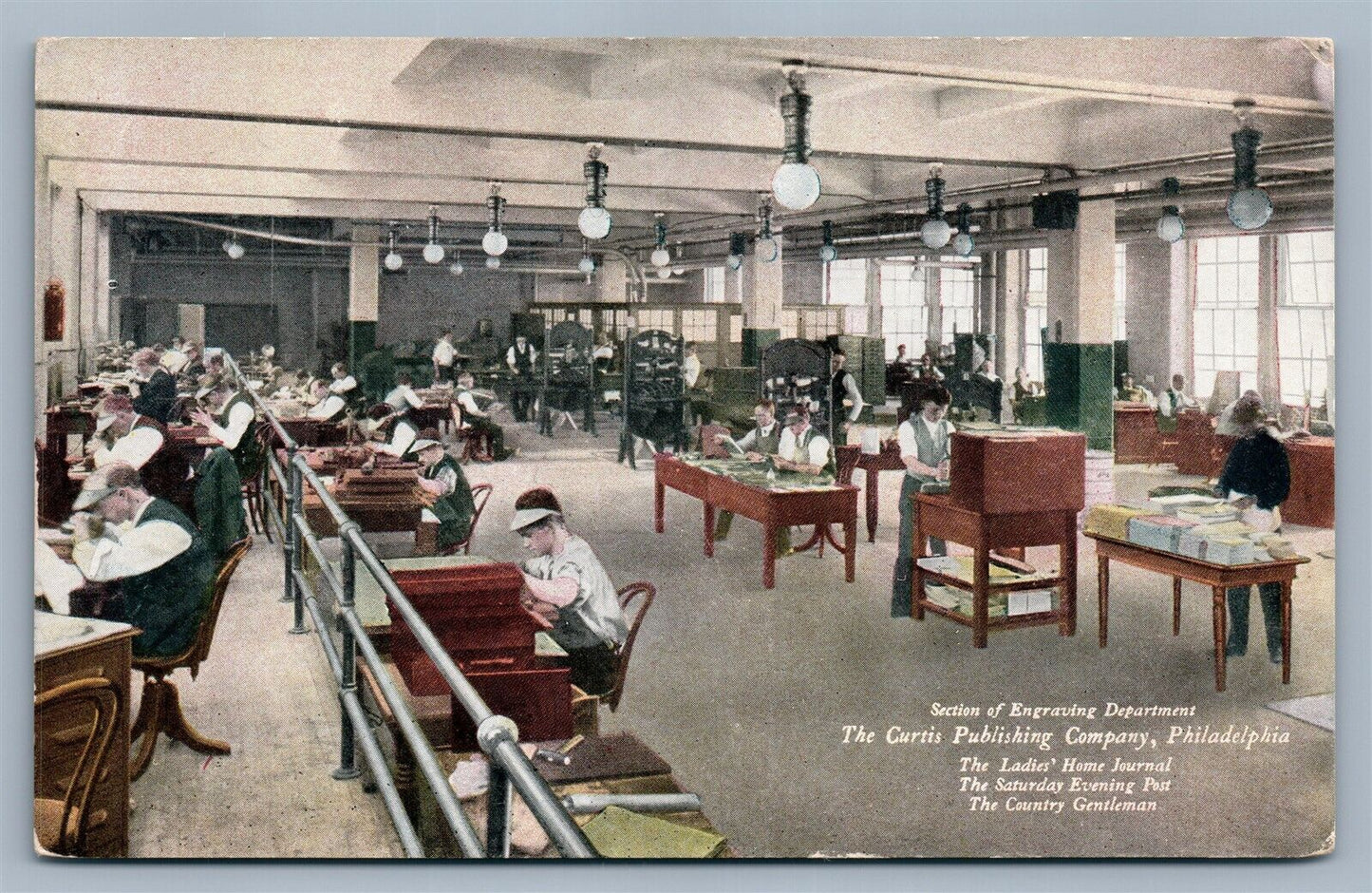 PHILADELPHIA PA CURTIS PUBLISHING CO ENGRAVING DEPARTMENT ANTIQUE POSTCARD