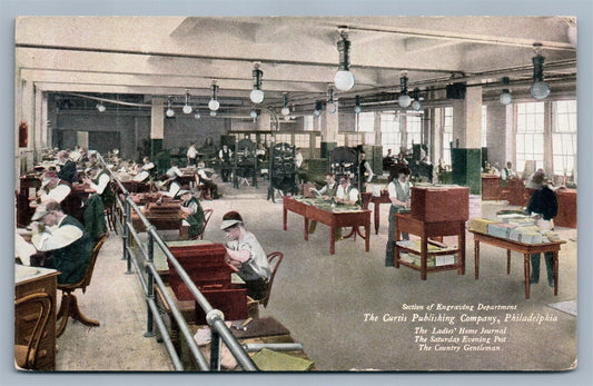 PHILADELPHIA PA CURTIS PUBLISHING CO ENGRAVING DEPARTMENT ANTIQUE POSTCARD