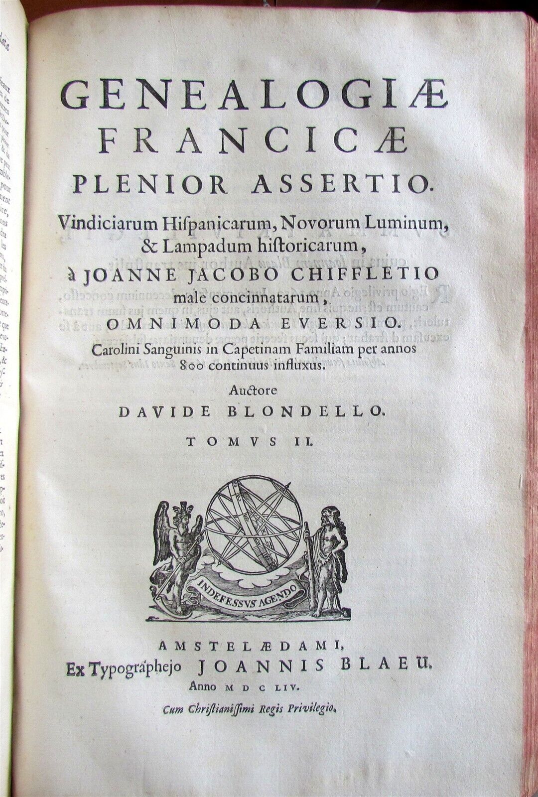 1654 HISTORY FRANCE D. BLONDEL Genealogiae Francicae VELLUM antique FOLIO MAPS