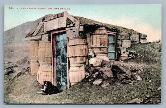 TONOPAH NV THE BARREL HOUSE ANTIQUE POSTCARD