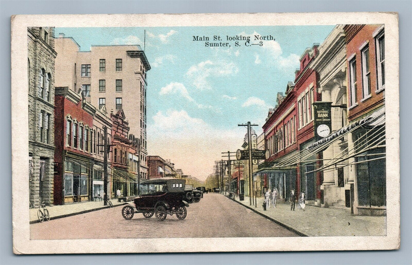 SUMTER SC MAIN STREET ANTIQUE POSTCARD