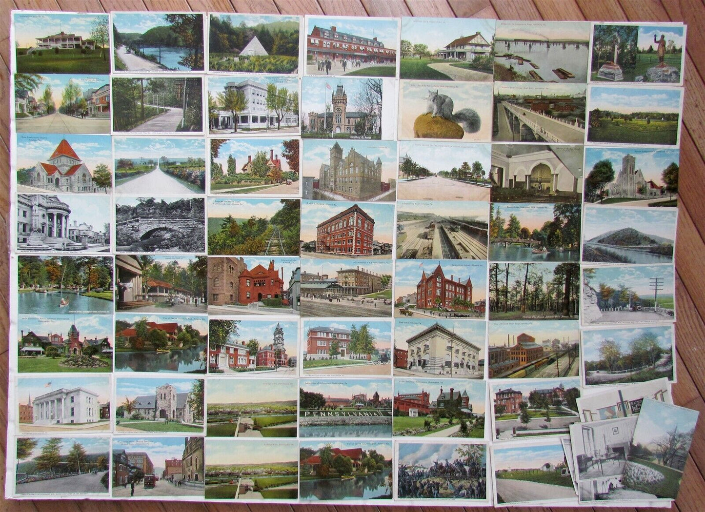 Lot of 130 PENNSYLVANIA ANTIQUE POSTCARDS