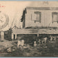 RUSSIA VLADIVOSTOK DOG'S CART ANTIQUE POSTCARD