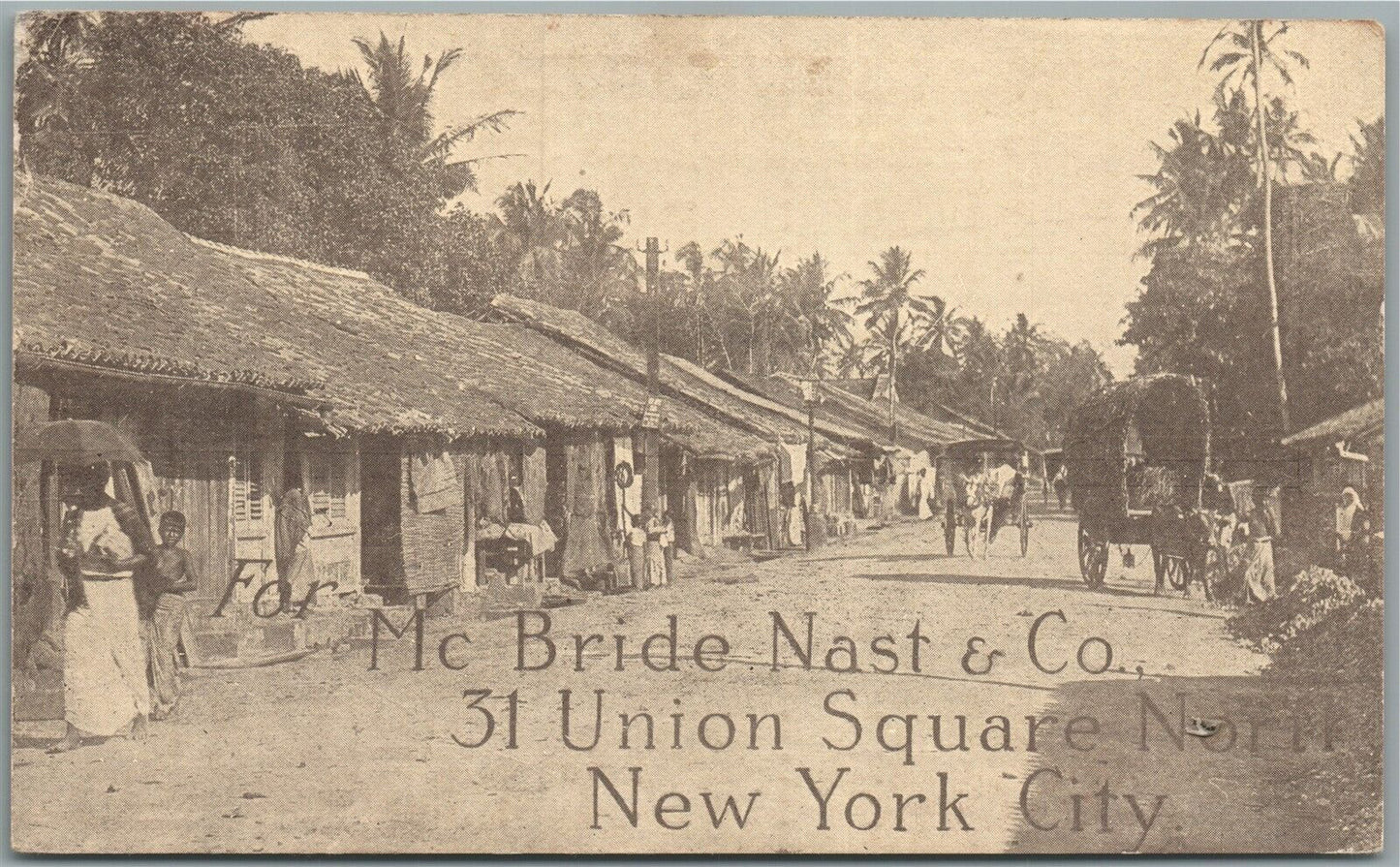 NEW YORK CITY NY for McBRIDE NAST & Co. 31 UNION SQUARE NORTH ANTIQUE POSTCARD