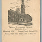 READING PA TRINITY CHURCH VINTAGE POSTCARD US SAVING BONDS STAMP