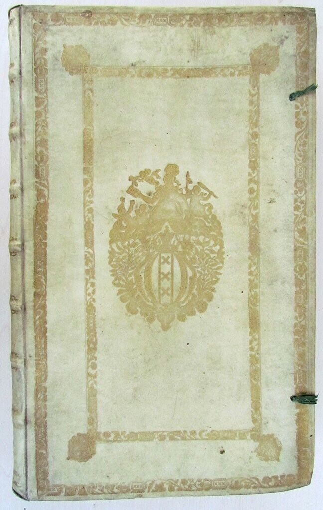 ANTIQUE 1749 AMAZING DECORATIVE VELLUM BOUND MASSIVE FOLIO by BASILII FABRI