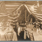 RESTAURANT DECORATED w/AMERICAN FLAGS PATRIOTIC ANTIQUE REAL PHOTO POSTCARD RPPC