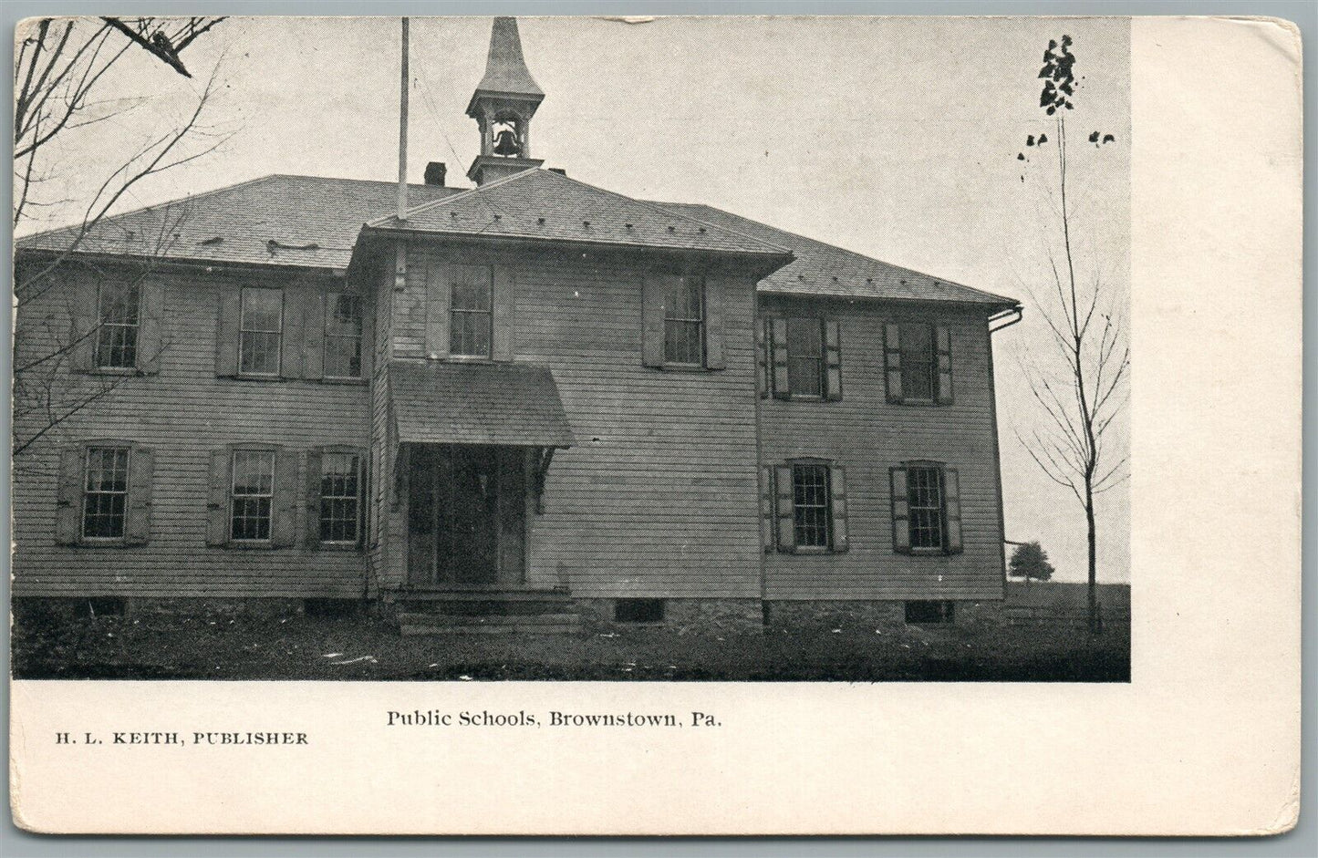BROWNSTOWN PA PUBLIC SCHOOLS ANTIQUE POSTCARD