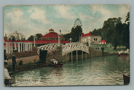 PHILADELPHIA PA WOODSIDE PARK 1912 ANTIQUE POSTCARD