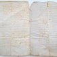 17th century MANUSCRIPT on VELLUM antique LAW DOCUMENT in FRENCH 2 leaves