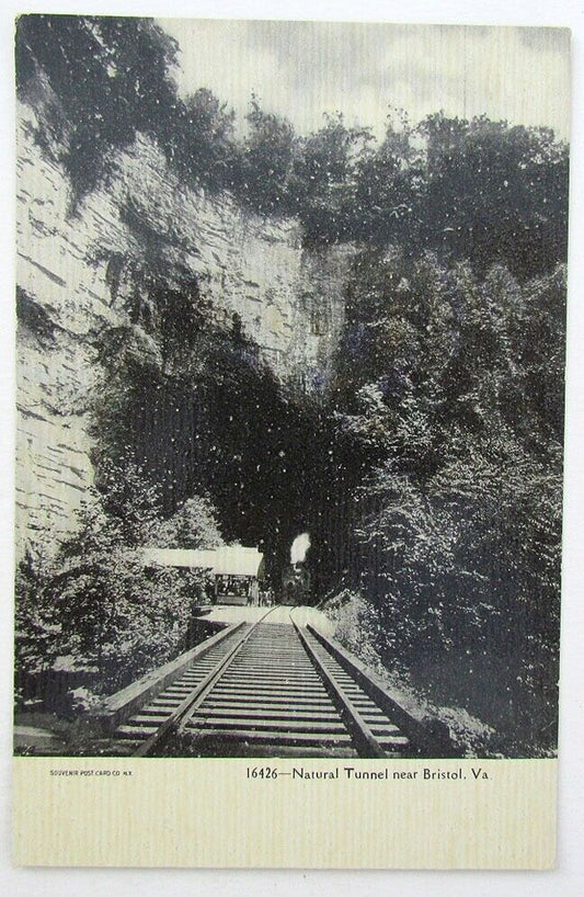 VINTAGE POSTCARD NATURAL TUNNEL NEAR BRISTOL VIRGINIA train railway railroad